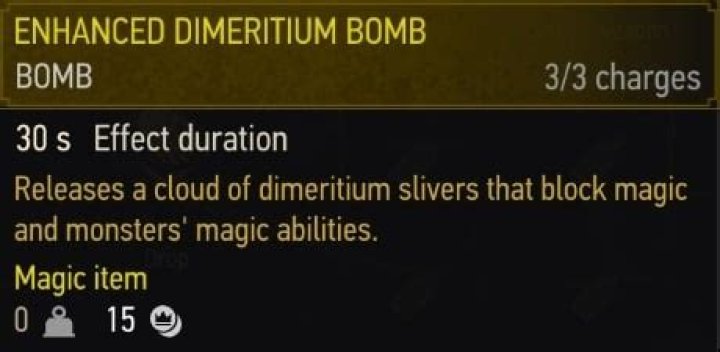 How do I get Dimeritium bombs Witcher 3?