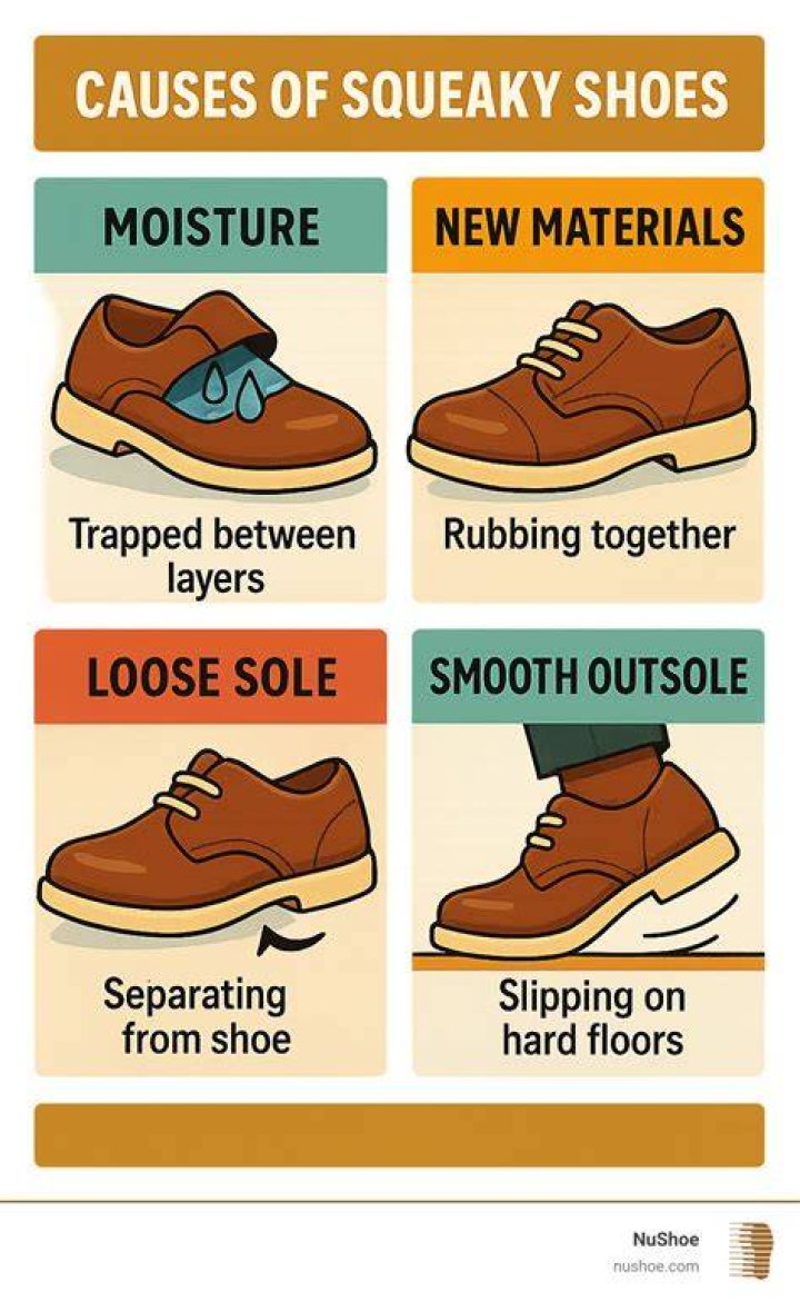 How do I stop my shoes from squeaking when I walk?