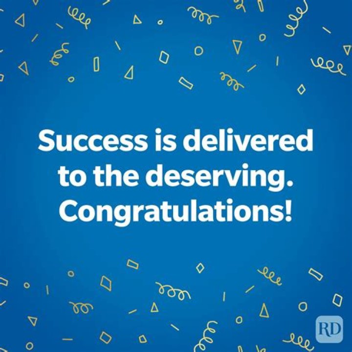 How do you congratulate someone on his success?