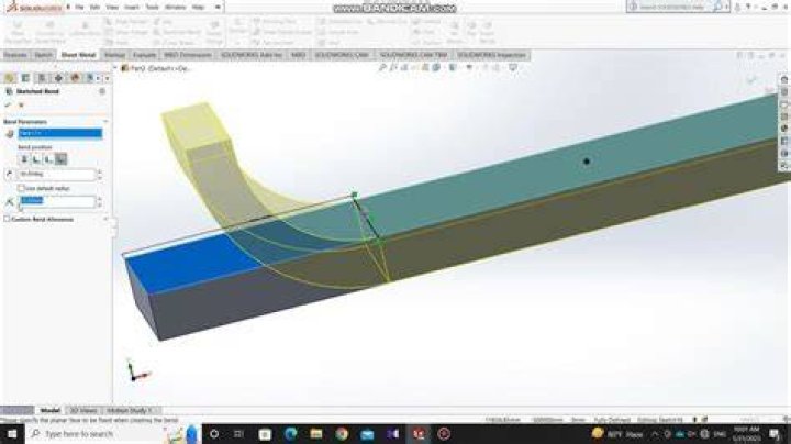 How do you make a sketched bend in Solidworks?