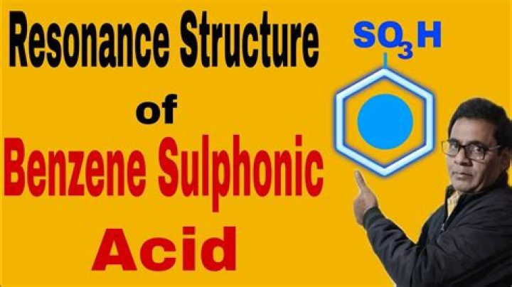 How many resonating structures does benzene sulphonic acid have?