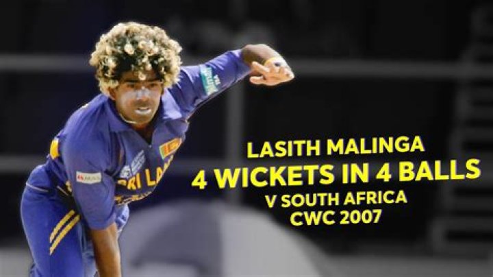 How many times Malinga took 4 balls 4 wickets?