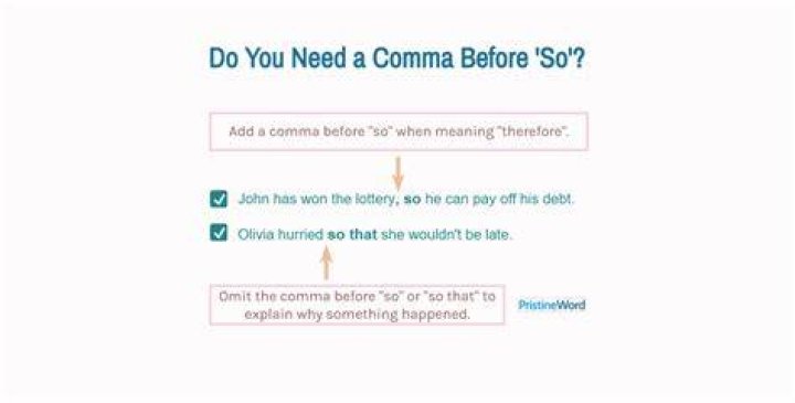 Is there a comma before so?