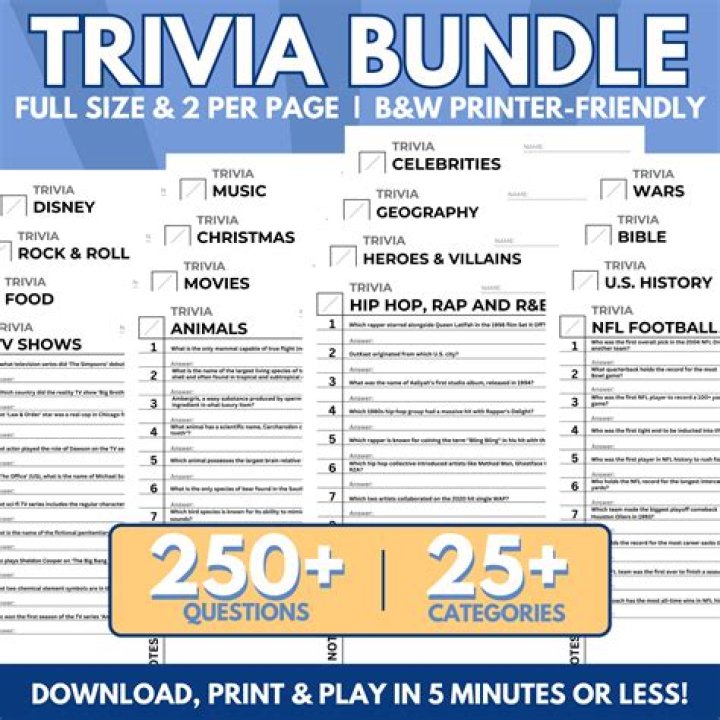 What are popular trivia questions?