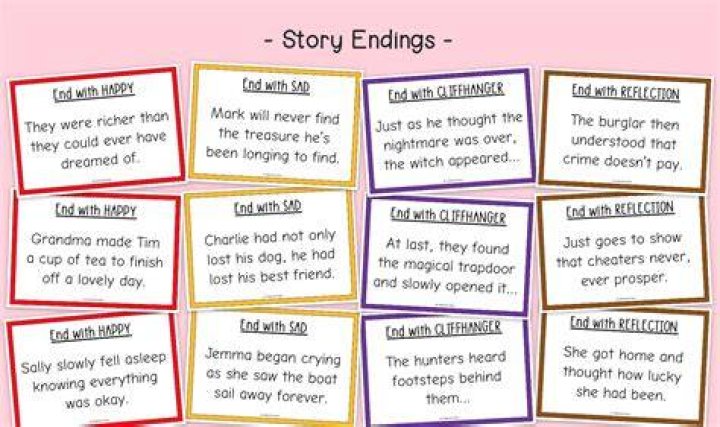 What are the 3 types of endings?