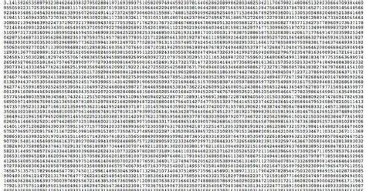 What are the first 1000000000000 digits of pi?