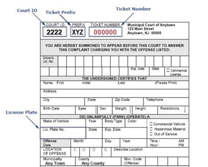 What does VTL stand for on a ticket?
