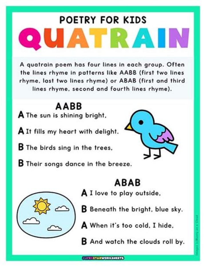 What is an example of a quatrain poem?