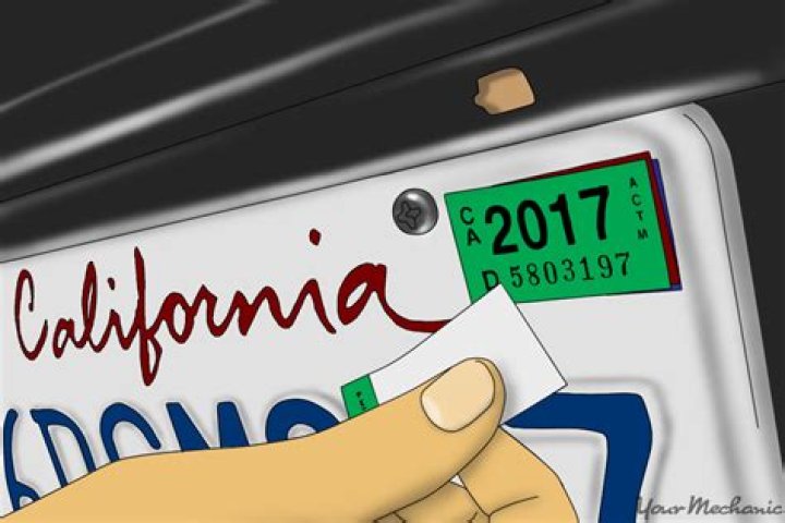 What is the little sticker on license plate called?