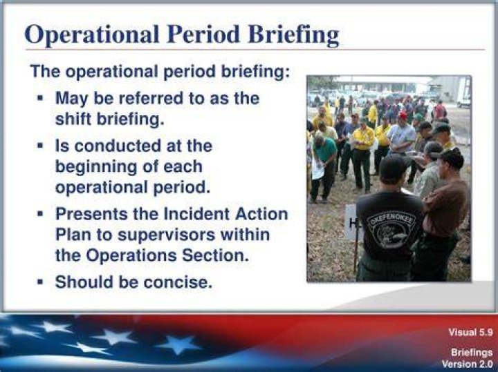 What is the operational period briefing?