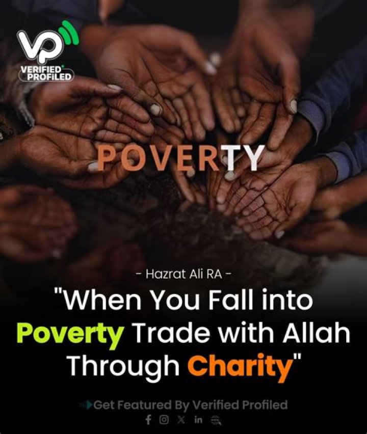 What Islam said about poverty?