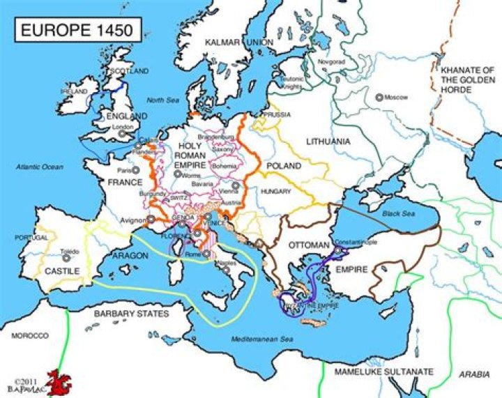 What was happening in 1450?
