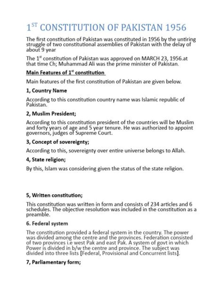 What were the causes of delay in marking the first Constitution 1956 of Pakistan?