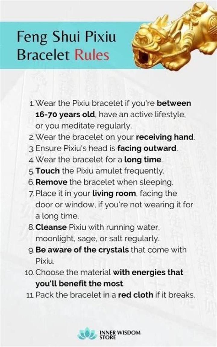 Where do I put my pixiu bracelet to sleep?